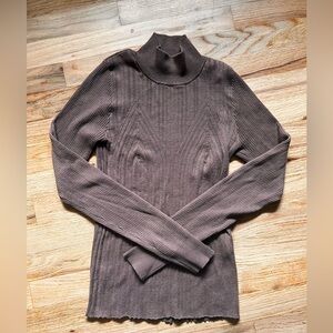 Vero Moda Taupe Ribbed Turtleneck Sweater